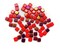 Czech Glass Tile Beads, 50 pc, 6mm Two-tone Red & Metallic, Adorabilities
